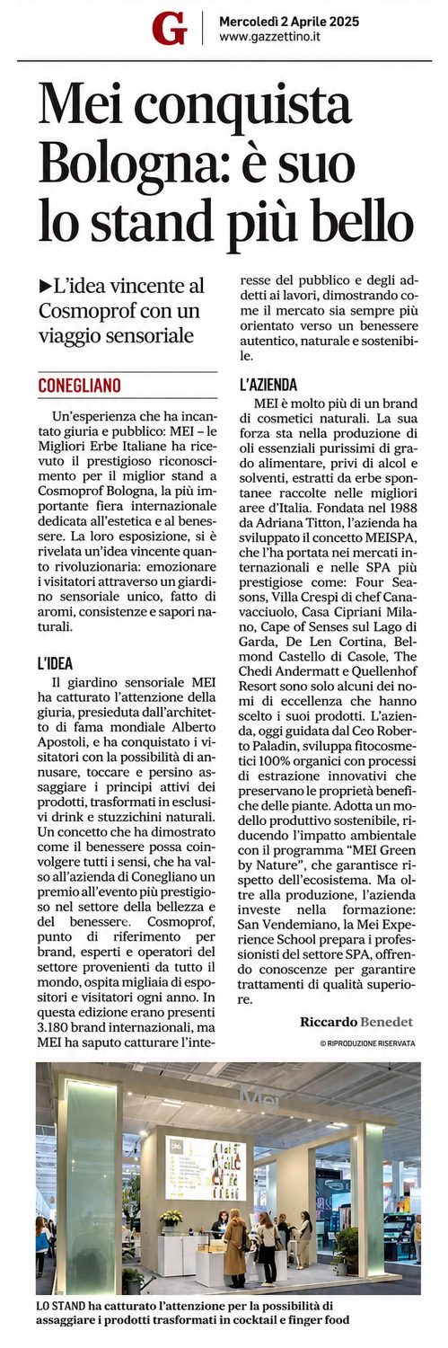 MEI conquista Bologna con lo stand più bello: il racconto del Gazzettino
